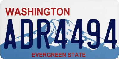 WA license plate ADR4494