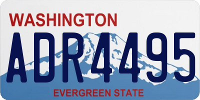 WA license plate ADR4495