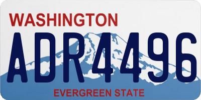 WA license plate ADR4496