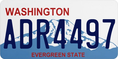 WA license plate ADR4497