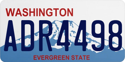 WA license plate ADR4498