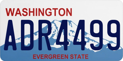 WA license plate ADR4499