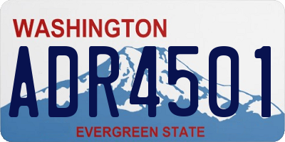 WA license plate ADR4501