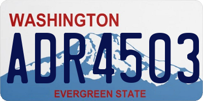 WA license plate ADR4503