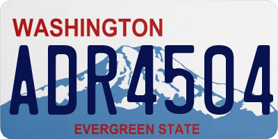 WA license plate ADR4504