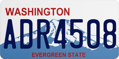 WA license plate ADR4508