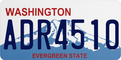WA license plate ADR4510