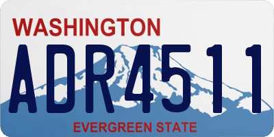 WA license plate ADR4511