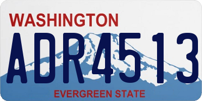 WA license plate ADR4513