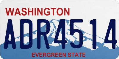 WA license plate ADR4514