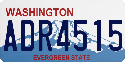 WA license plate ADR4515