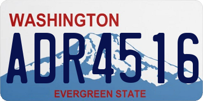 WA license plate ADR4516
