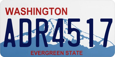WA license plate ADR4517