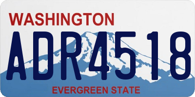 WA license plate ADR4518