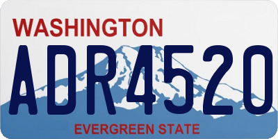 WA license plate ADR4520