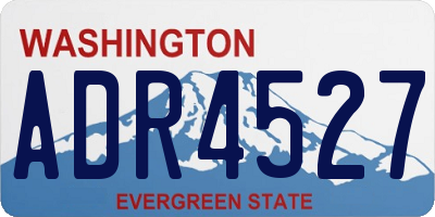 WA license plate ADR4527