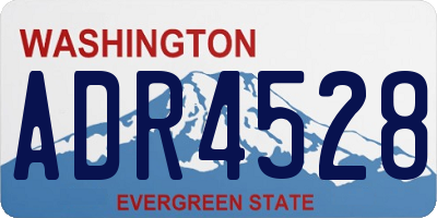 WA license plate ADR4528