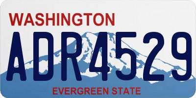 WA license plate ADR4529
