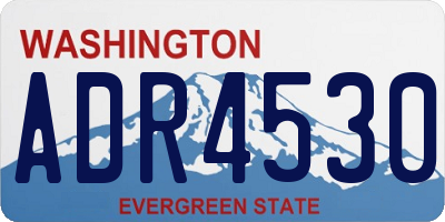WA license plate ADR4530