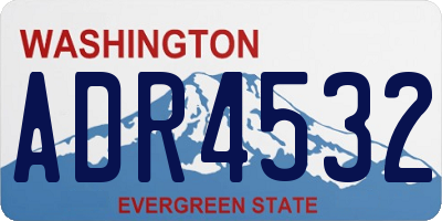WA license plate ADR4532