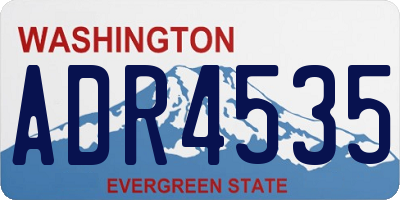 WA license plate ADR4535