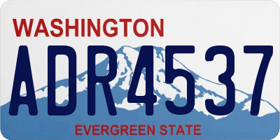 WA license plate ADR4537