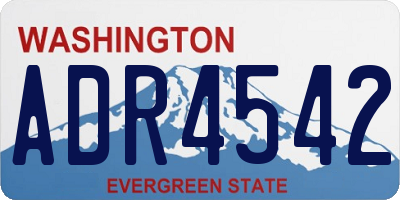 WA license plate ADR4542