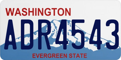 WA license plate ADR4543