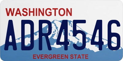 WA license plate ADR4546