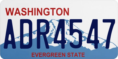 WA license plate ADR4547