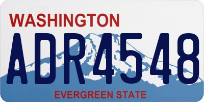 WA license plate ADR4548