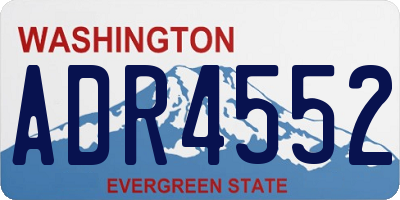 WA license plate ADR4552
