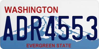 WA license plate ADR4553
