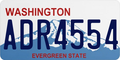 WA license plate ADR4554