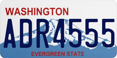 WA license plate ADR4555