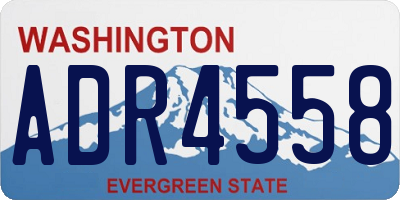 WA license plate ADR4558