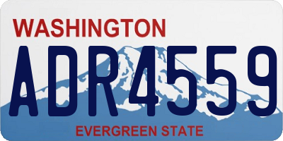 WA license plate ADR4559