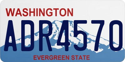 WA license plate ADR4570