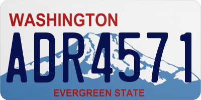 WA license plate ADR4571