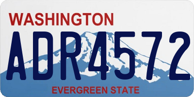 WA license plate ADR4572