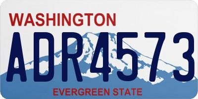 WA license plate ADR4573