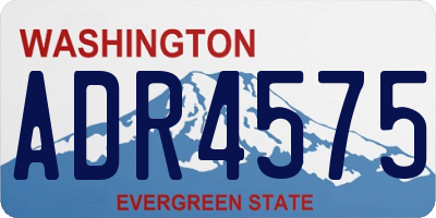 WA license plate ADR4575