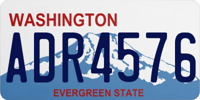 WA license plate ADR4576