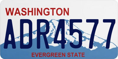 WA license plate ADR4577