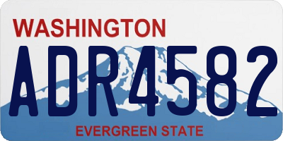 WA license plate ADR4582