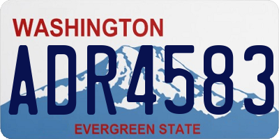 WA license plate ADR4583