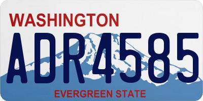 WA license plate ADR4585