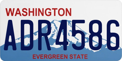 WA license plate ADR4586