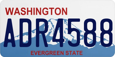 WA license plate ADR4588