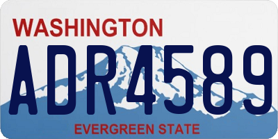 WA license plate ADR4589